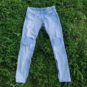 MNML 1985 Blue Denim Jeans Light Wash 🦇
